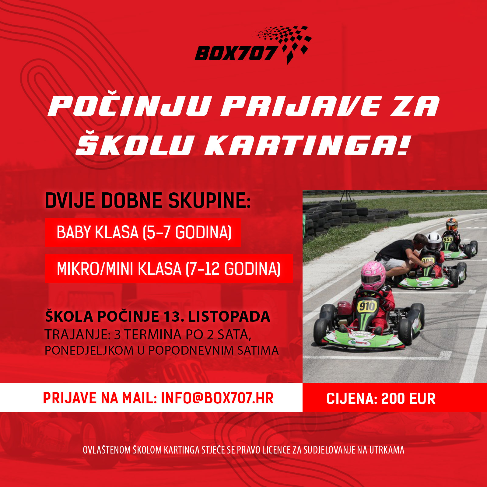 Karting škola - BOX707